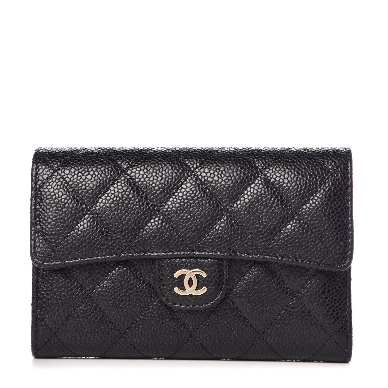 Chanel Caviar Quilted Small Flap Wallet Black 1 of 9