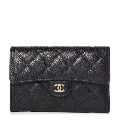 Chanel Caviar Quilted Small Flap Wallet Black 1 of 9