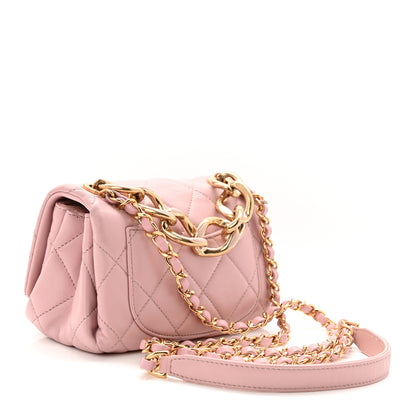 Chanel Lambskin Quilted Mini Color Match Flap Light Pink 3 of 10
