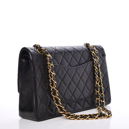 Chanel Lambskin Quilted Medium Double Flap Black 4 of 9
