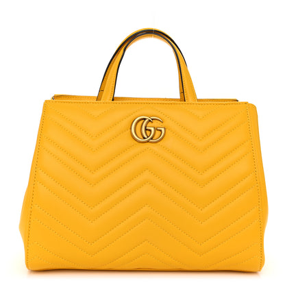 Gucci Calfskin Matelasse Small GG Marmont Tote Stone Topaz 1 of 10