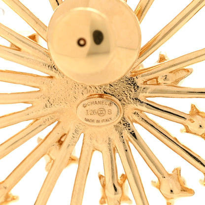 Chanel Metal Strass Starburst CC Brooch Gold 3 of 3