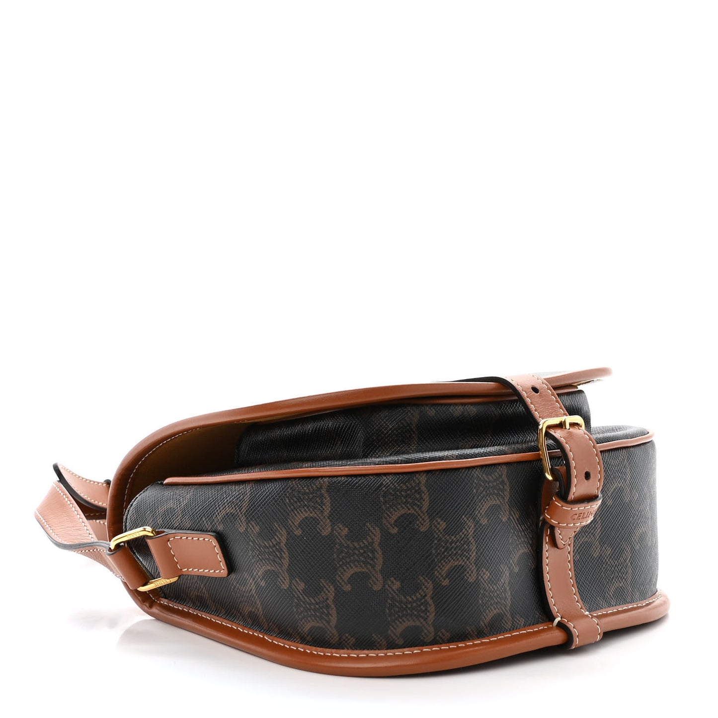 Triomphe Canvas Medium Folco Bag Tan