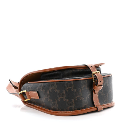 Celine Triomphe Canvas Medium Folco Bag Tan 4 of 9
