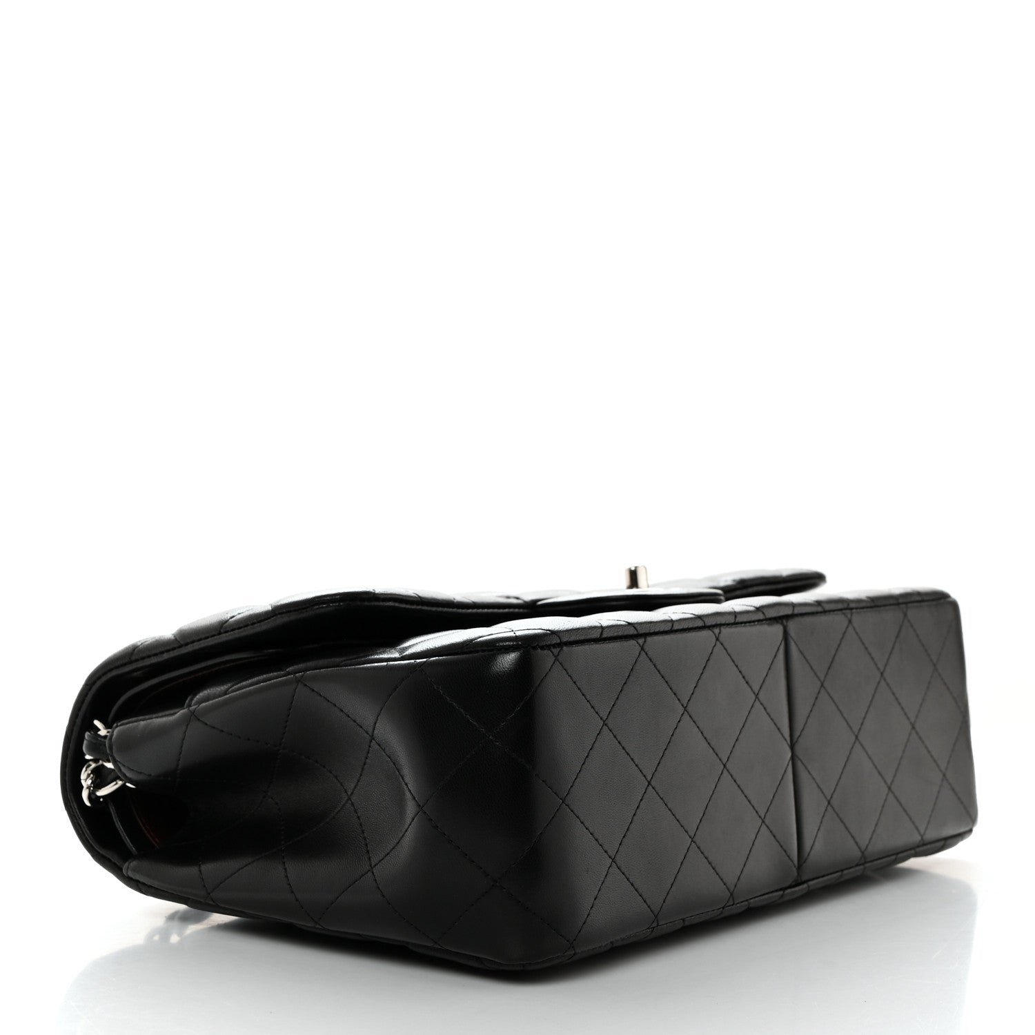 Chanel Lambskin Quilted Jumbo Double Flap Black 3 of 9