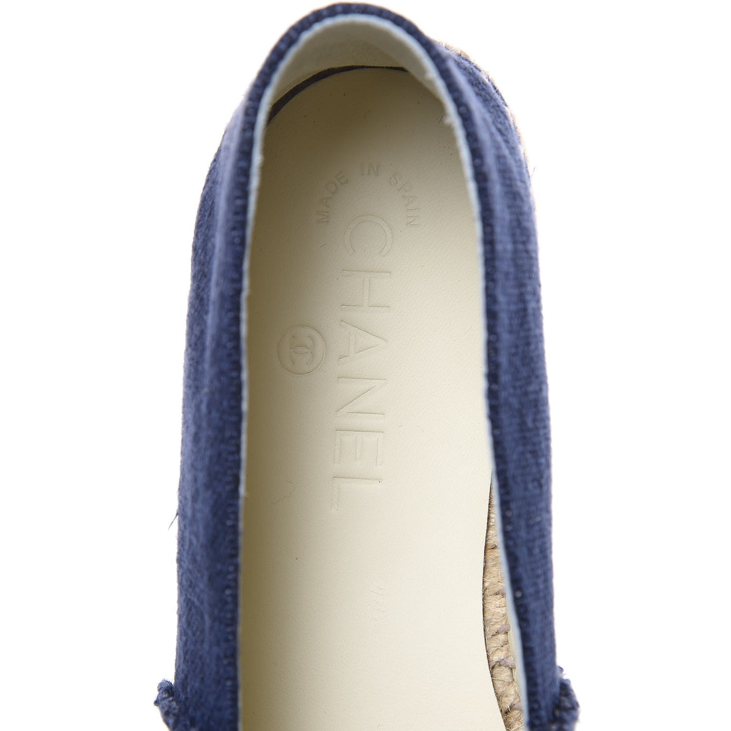 Denim Toile CC Espadrilles 40 Navy Black