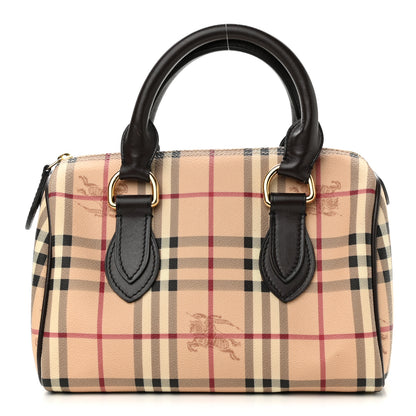 Burberry Haymarket Check Small Chester Bowling Bag Chocolate 1 of 13
