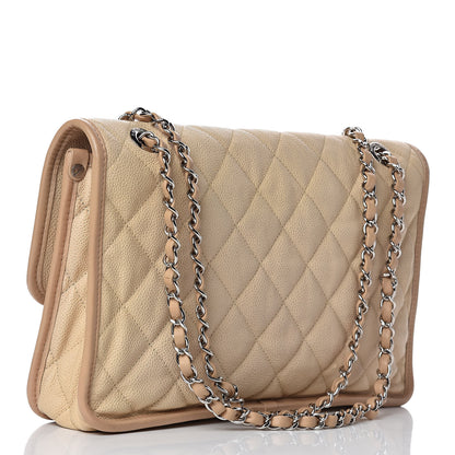 Chanel Caviar Quilted Large French Riviera Flap Beige 3 of 20