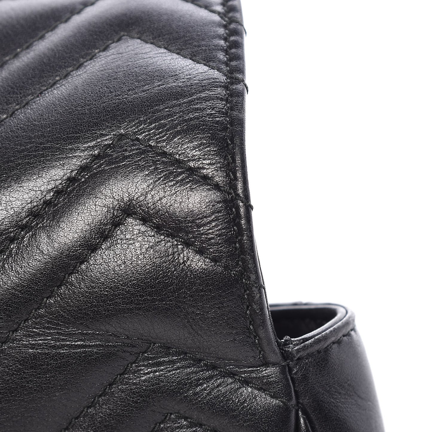 Calfskin Matelasse Super Mini GG Marmont Shoulder Bag Black
