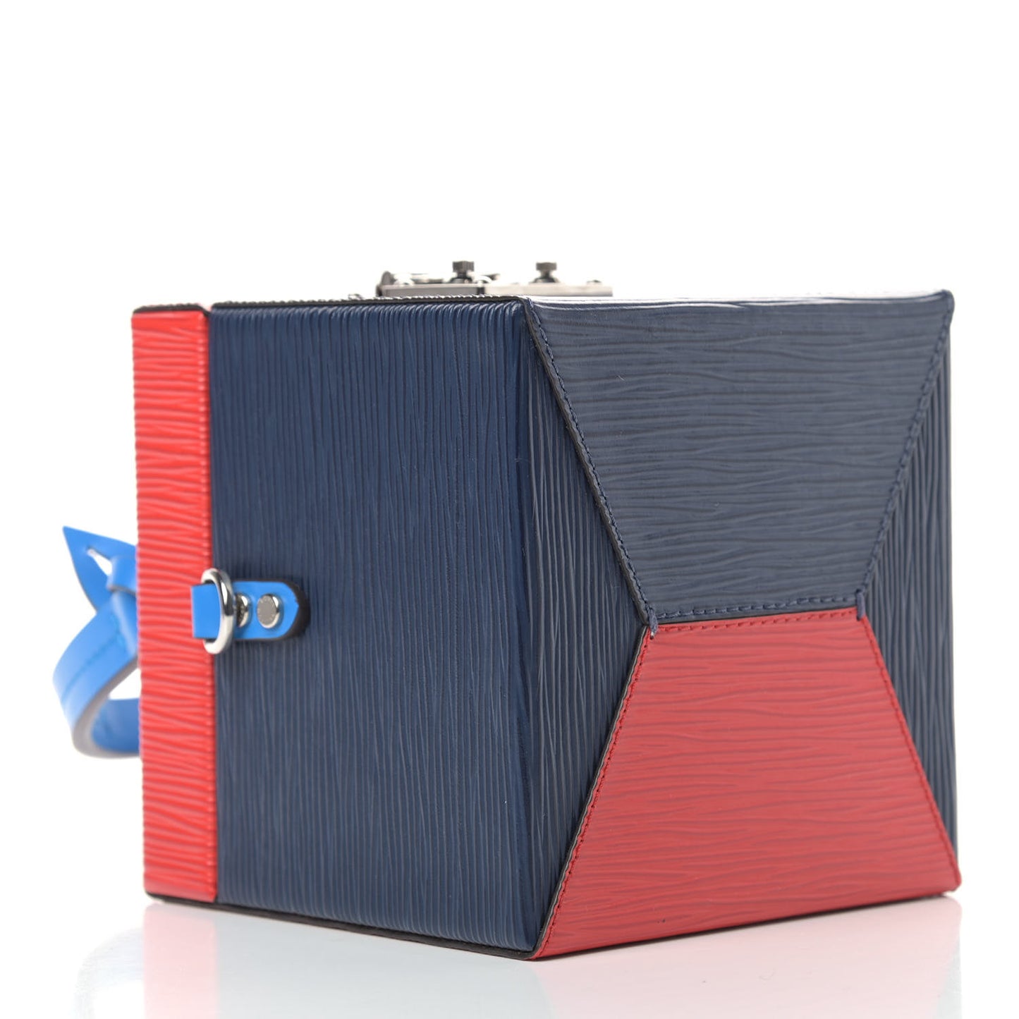 Epi Bleecker Box Indigo Coquelicot