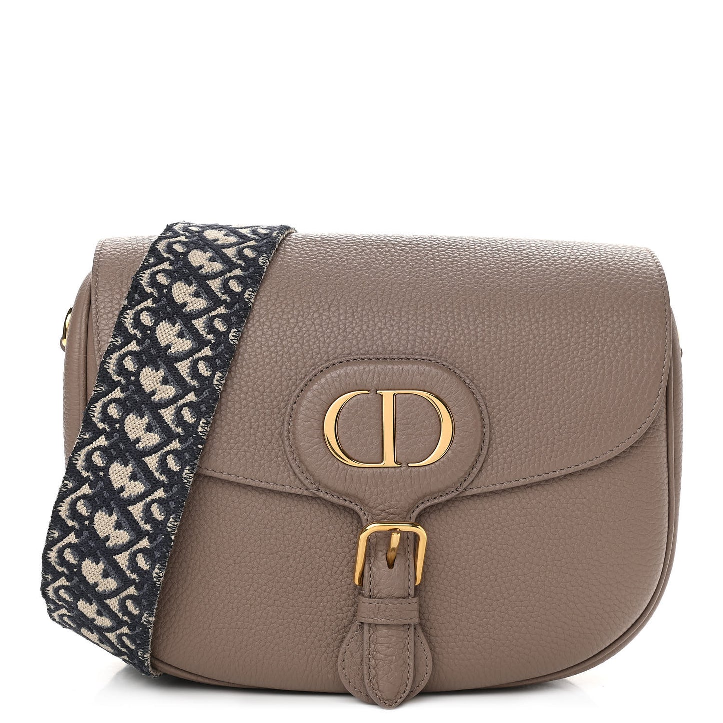Grained Calfskin Large Bobby Flap Warm Taupe