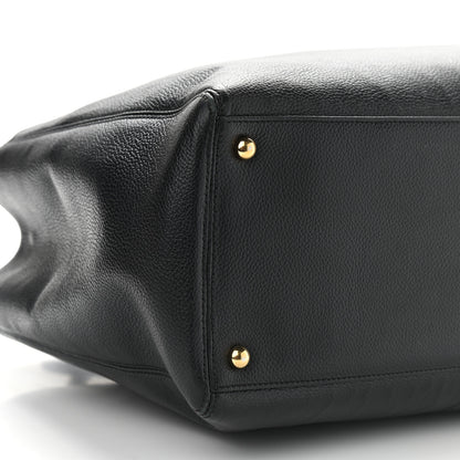 Chanel Calfskin Cerf Executive Shopper Tote Black 10 of 12