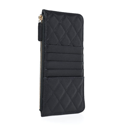 Chanel Caviar Quilted Classic Flat Wallet Pouch Black 3 of 9