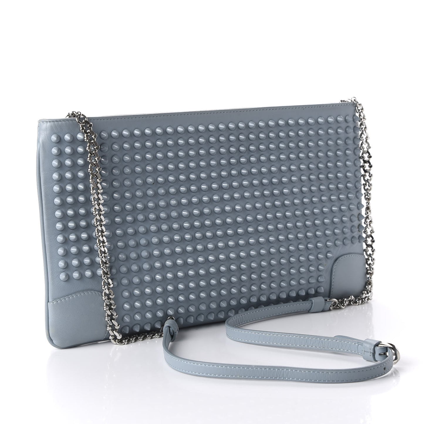 Calfskin Studded Loubiposh Clutch Horizon