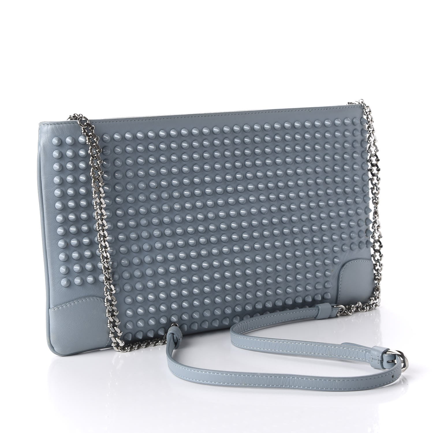 Christian Louboutin Calfskin Studded Loubiposh Clutch Horizon 3 of 10