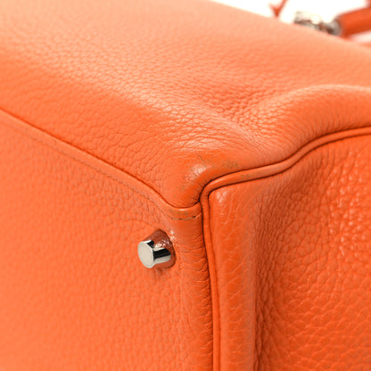 Hermes Taurillon Clemence Kelly Retourne 32 Orange 10 of 14