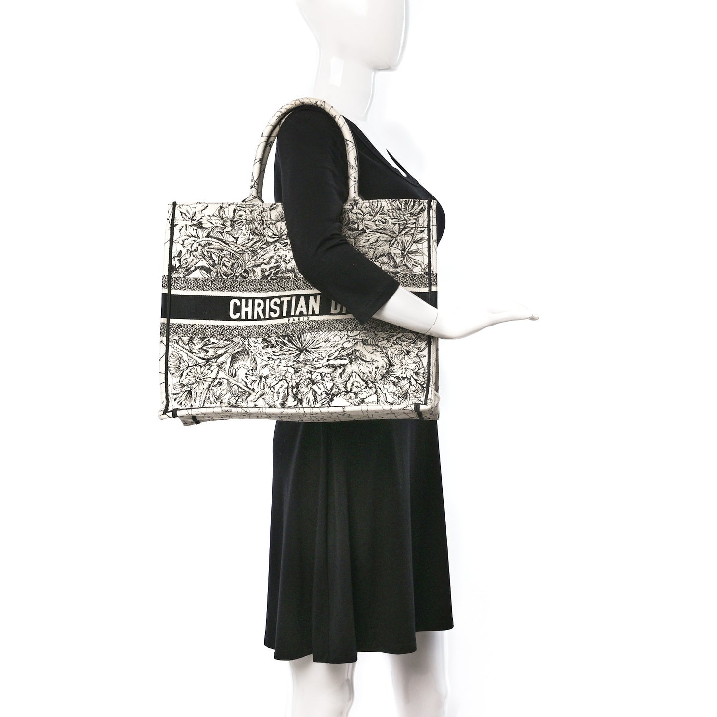Canvas Embroidered Zodiac Book Tote Latte Multicolor