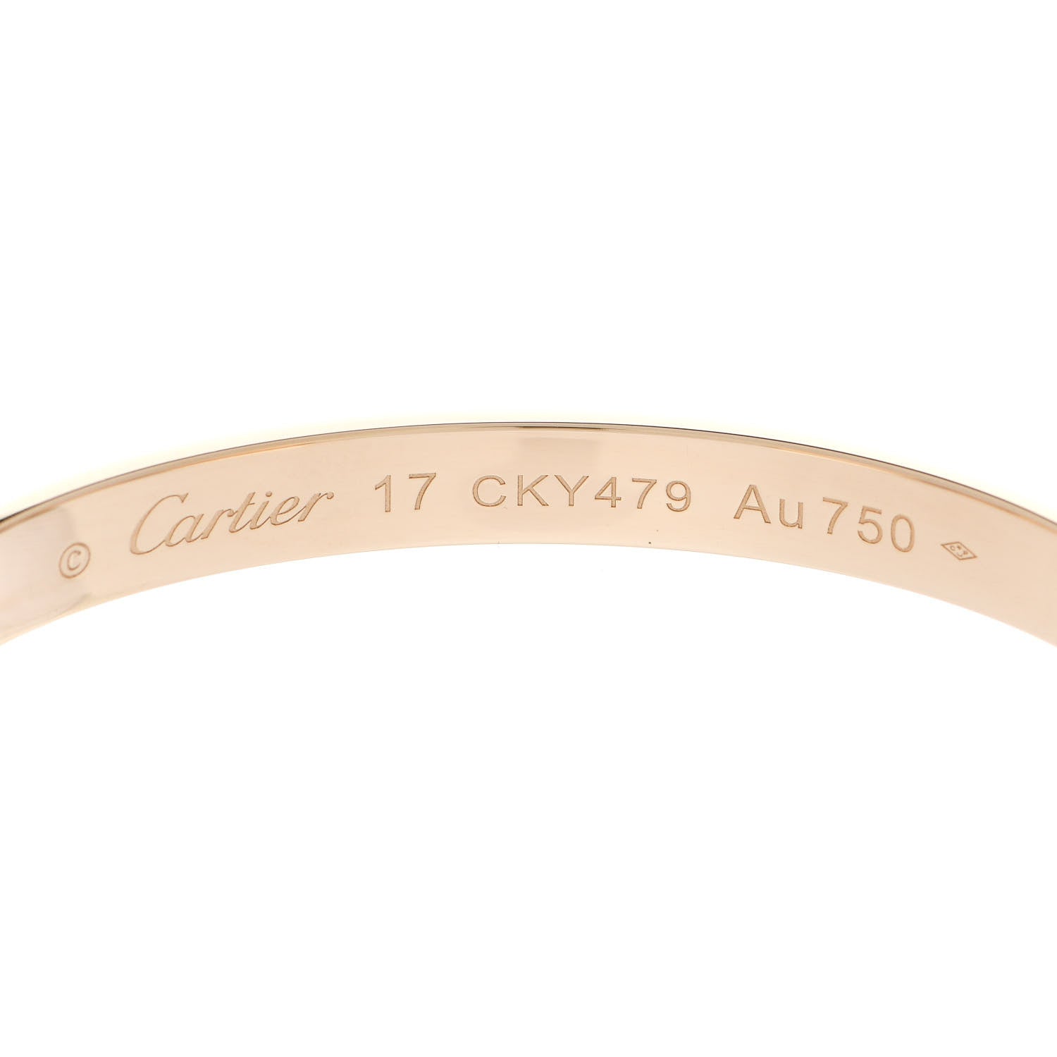 Cartier 18K Yellow Gold LOVE Cuff Bracelet 17 3 of 3