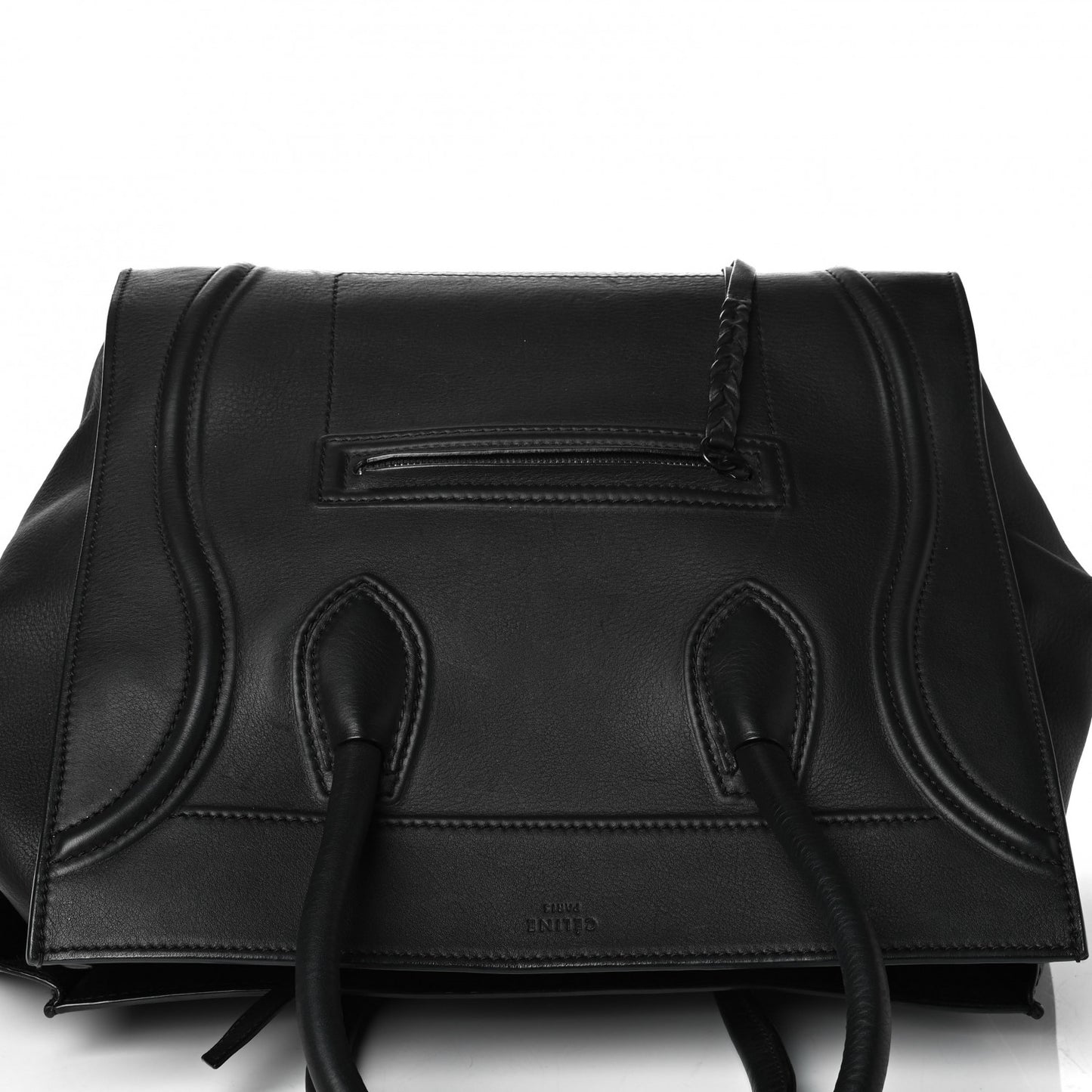 Supple Calfskin Large Phantom Luggage Black