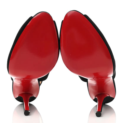 Christian Louboutin Suede Allegra 120 Peep Toe Pump 41 Black 5 of 8