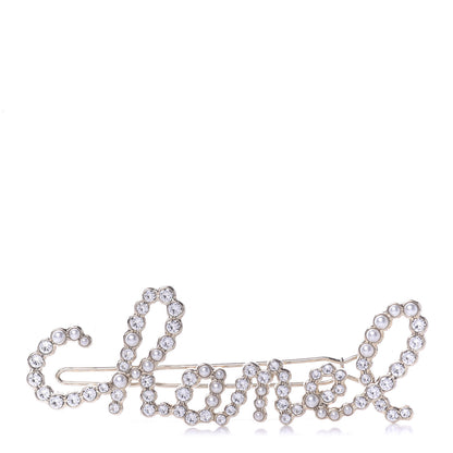 Chanel Metal Glass Swirling Pearls Hair Clip Gold 1 of 4
