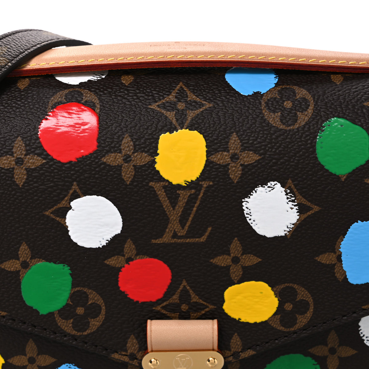 LV x YK Monogram Painted Dots Pochette Métis