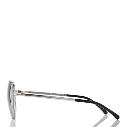 Chanel Mirrored Pilot Summer Sunglasses 4223 Silver 3 of 7