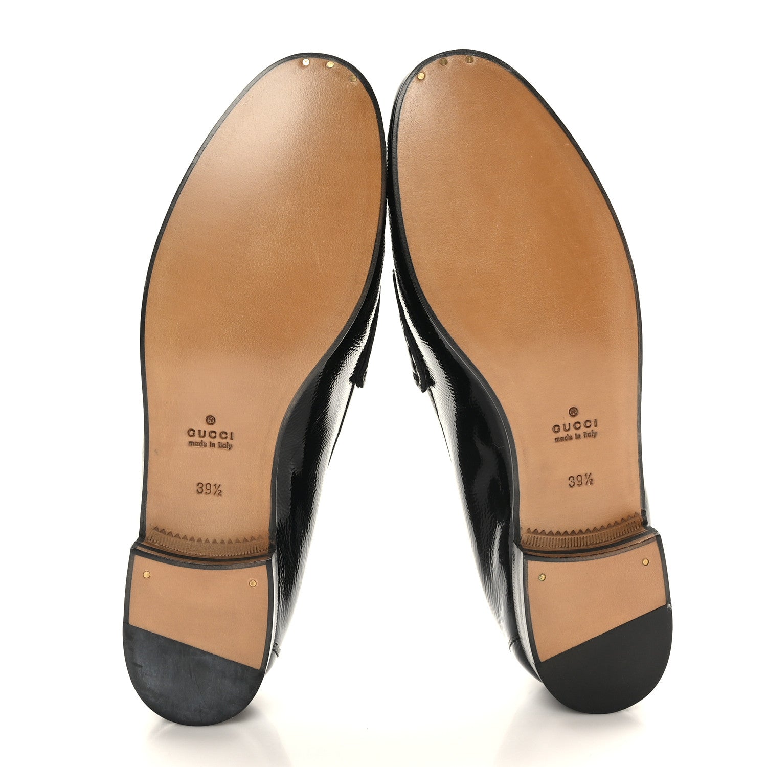 Gucci Patent Womens 1953 Horsebit Loafers 39.5 Black 5 of 8