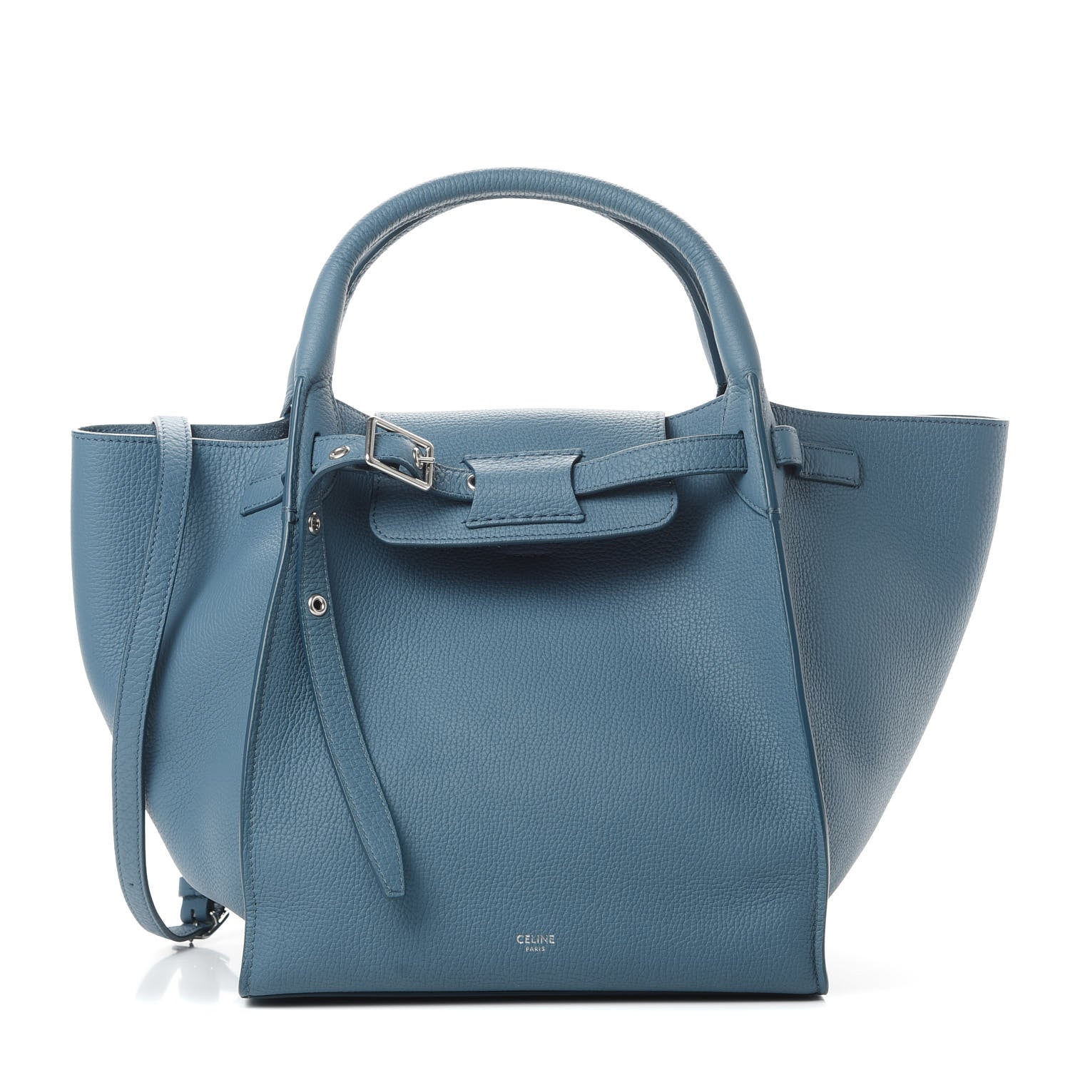 Celine Supple Grained Calfskin Small Long Strap Big Bag Slate Blue 1 of 12