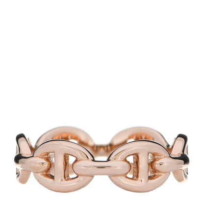 Hermes 18K Rose Gold PM Chaine D'Ancre Enchainee Ring 51 5.75 3 of 6