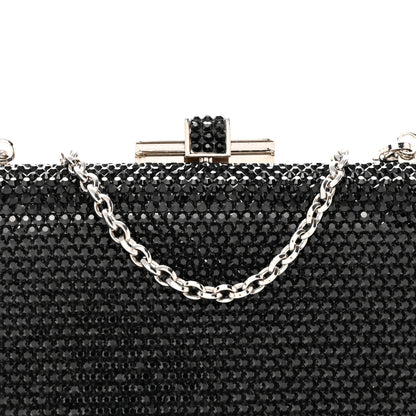 Judith Leiber Swarovski Crystal Minaudiere Clutch Black 7 of 9