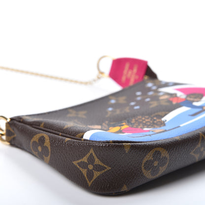 Louis Vuitton Monogram 2018 Christmas Animation Mini Bears Pochette Accessories 7 of 8