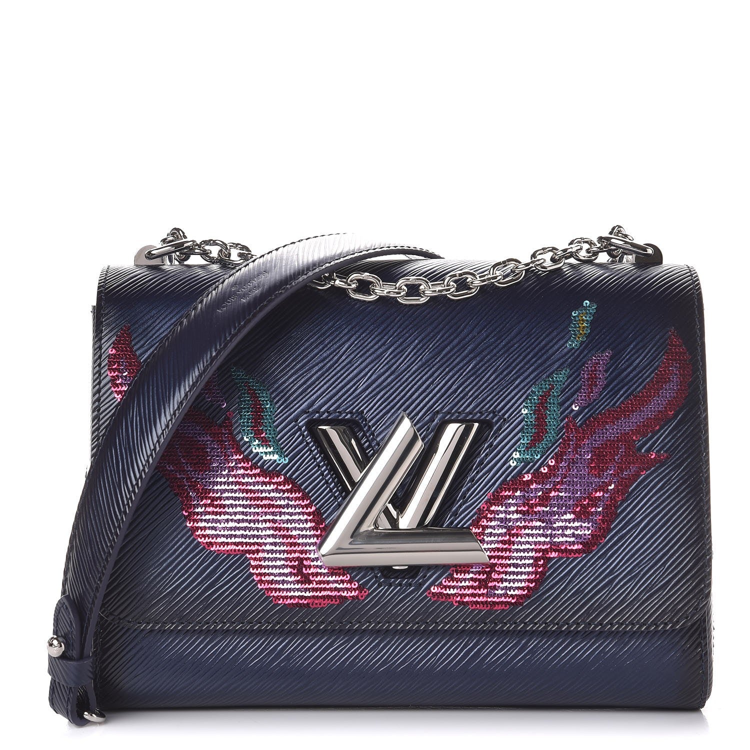 Louis Vuitton Epi Sequins Flame Twist Shoulder Bag MM Blue Nuit 1 of 6