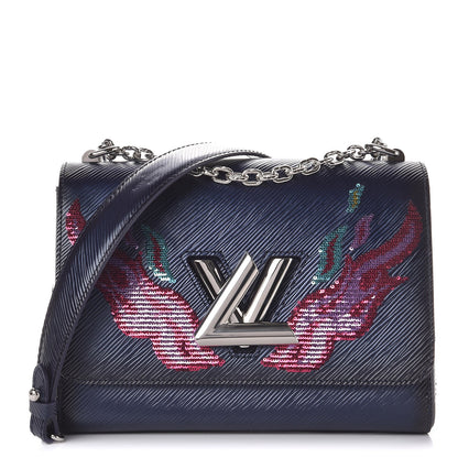 Louis Vuitton Epi Sequins Flame Twist Shoulder Bag MM Blue Nuit 1 of 6