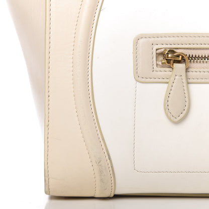 Celine Smooth Calfskin Mini Tri-Color Luggage White 14 of 15