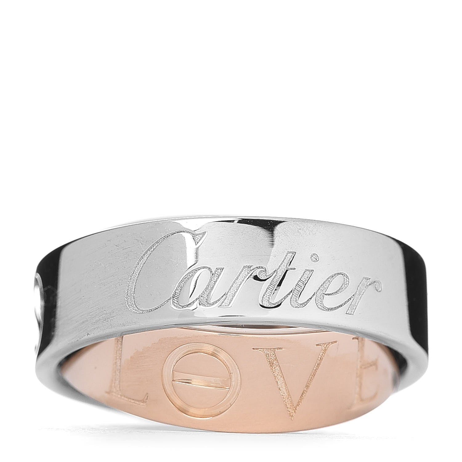 Cartier 18K White Pink Gold 5.5mm Astro LOVE Ring 47 4 1 of 4
