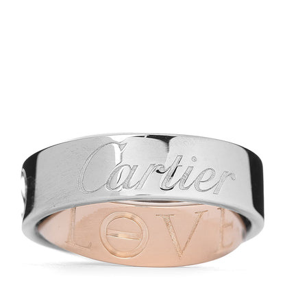 Cartier 18K White Pink Gold 5.5mm Astro LOVE Ring 47 4 1 of 4