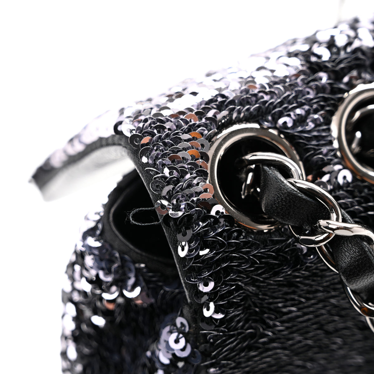 Chanel Sequin Quilted Small Single Flap Black 11 of 11