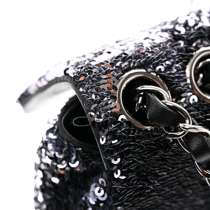 Chanel Sequin Quilted Small Single Flap Black 11 of 11