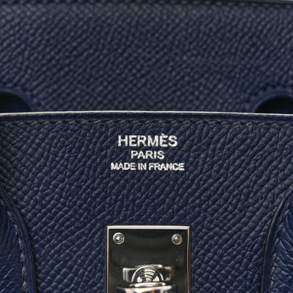 Hermes Epsom Verso Birkin 25 Bleu De Malte Bleu Sapphire 6 of 16