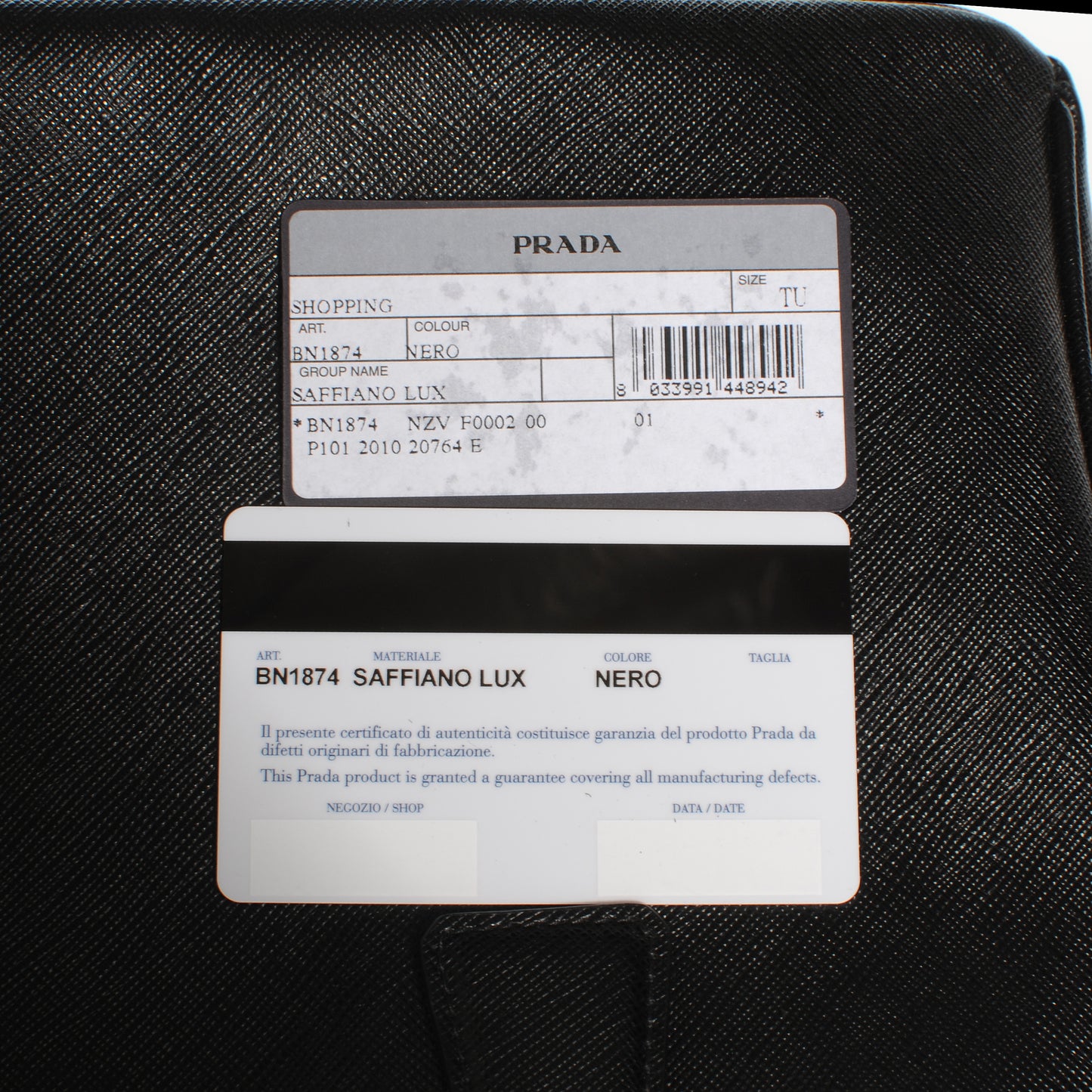 Saffiano Lux Small Tote Nero Black