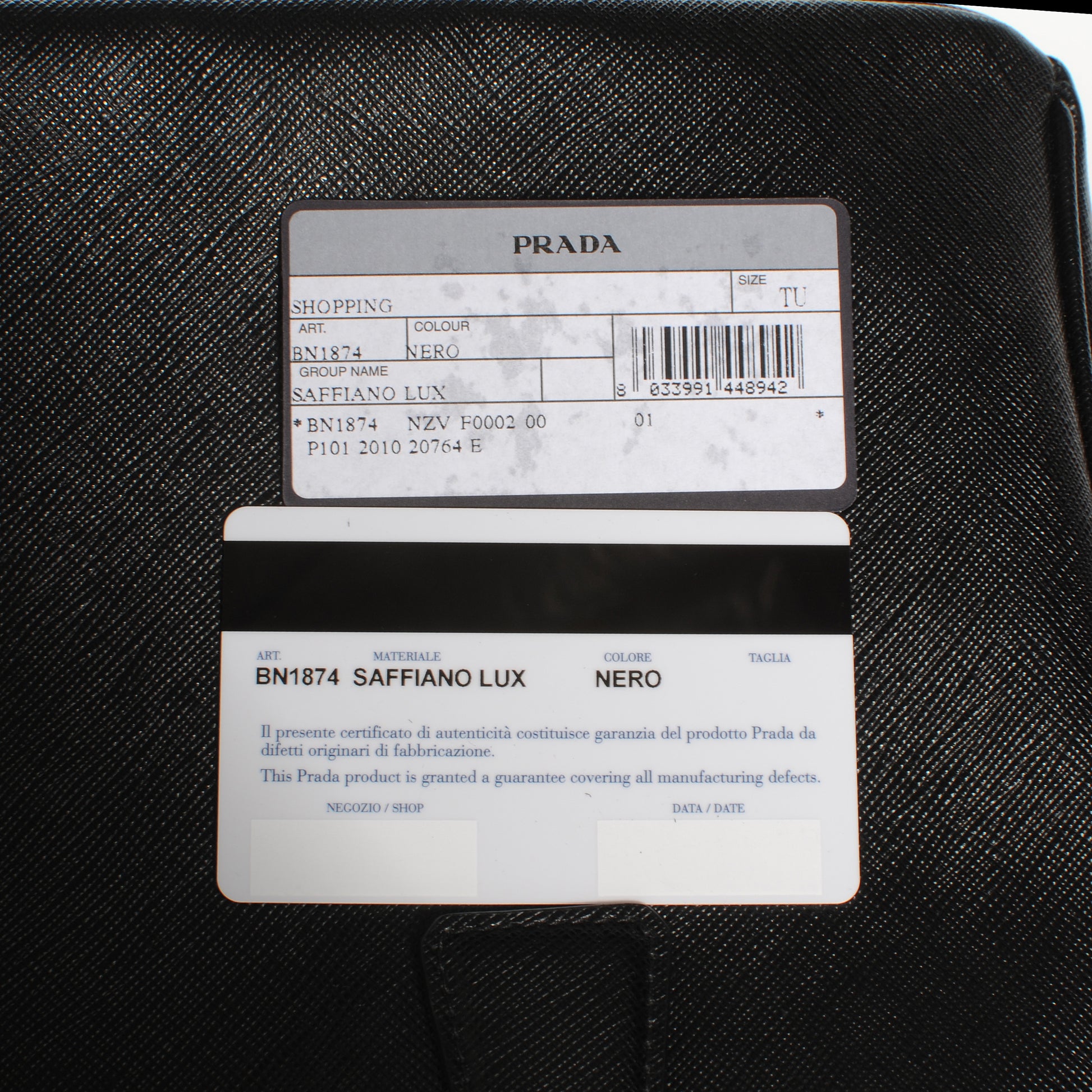 Prada Saffiano Lux Small Tote Nero Black 9 of 10