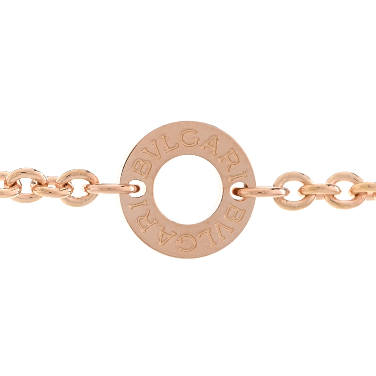 18K Rose Gold White Ceramic B.Zero1 Pendant Necklace