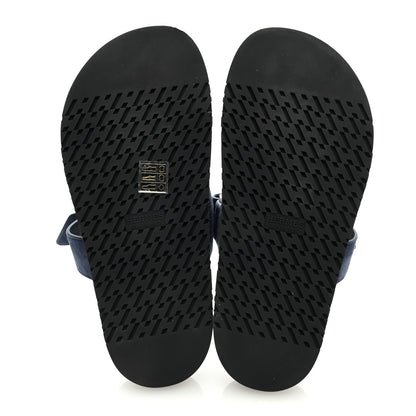 Hermes Suede Goatskin Womens Chypre Sandals 36.5 Bleu Celeste 5 of 9