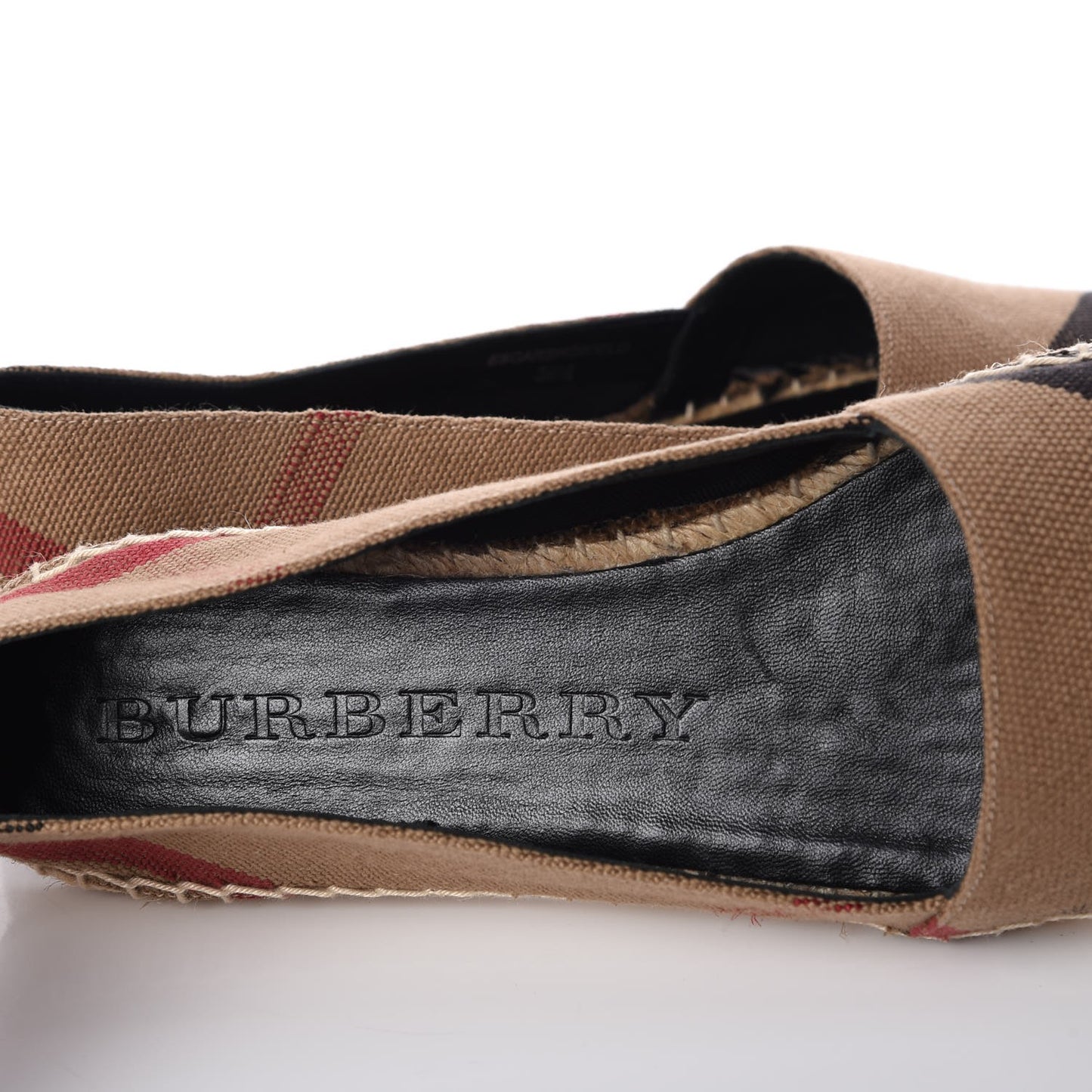 Canvas House Check Hodgeson Brit Espadrille Flats 39.5 Dark Tan