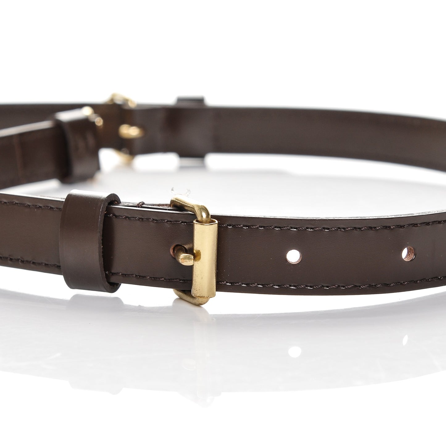 Calfskin Adjustable Speedy Bandouliere Shoulder Strap Brown