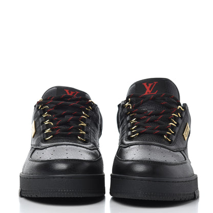Louis Vuitton Calfskin Mens LV Trainer Sneakers 8 Black 2 of 7