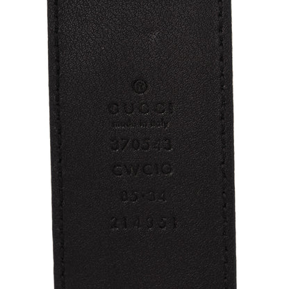 Gucci Guccissima Signature Interlocking G 37mm Belt 85 34 Black 3 of 4