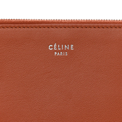 Celine Lambskin Bi-Color Solo Clutch Pouch Terracotta Navy 6 of 7