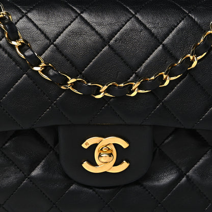 Chanel Lambskin Quilted Medium Double Flap Black 8 of 10